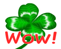 Heart mark four leaf clover sticker #15072281