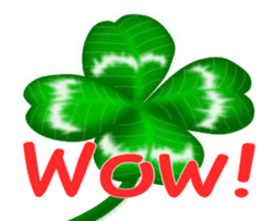 Heart mark four leaf clover sticker #15072281