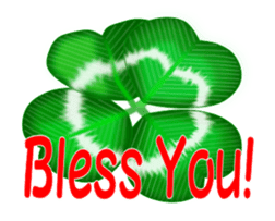 Heart mark four leaf clover sticker #15072284