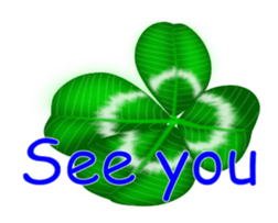 Heart mark four leaf clover sticker #15072288