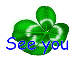 Heart mark four leaf clover sticker #15072288