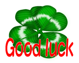 Heart mark four leaf clover sticker #15072289