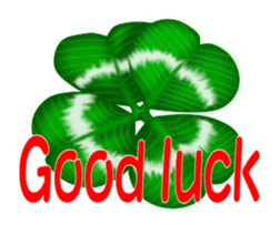 Heart mark four leaf clover sticker #15072289