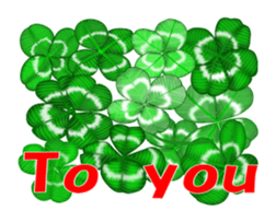 Heart mark four leaf clover sticker #15072311