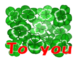 Heart mark four leaf clover sticker #15072311