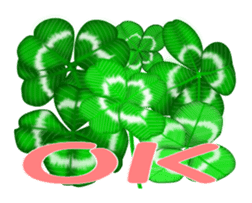 Heart mark four leaf clover sticker #15072313