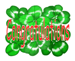 Heart mark four leaf clover sticker #15072315