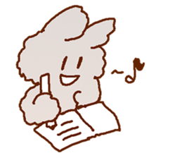 Cute Child's rabbit sticker #15072653