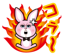 A blue eye rabbit sticker #15074009