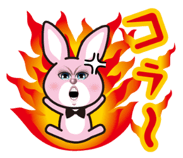 A blue eye rabbit sticker #15074009