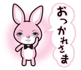 A blue eye rabbit sticker #15074010