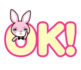 A blue eye rabbit sticker #15074012