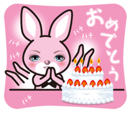 A blue eye rabbit sticker #15074016