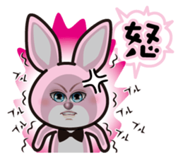 A blue eye rabbit sticker #15074017