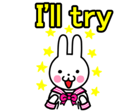Sailor suit rabbit(English) sticker #15074533