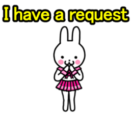 Sailor suit rabbit(English) sticker #15074541
