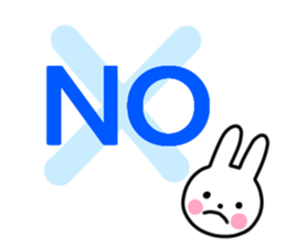 Sailor suit rabbit(English) sticker #15074555