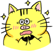 Funny yellow animal sticker #15074870