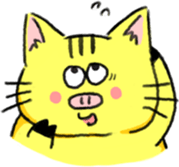 Funny yellow animal sticker #15074878