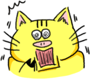 Funny yellow animal sticker #15074882