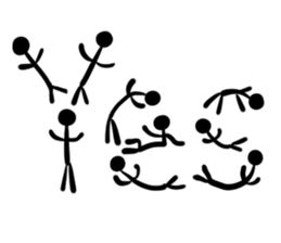 Big Text & Stick Man sticker #15074976