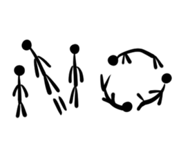 Big Text & Stick Man sticker #15074977