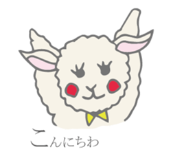 Mary of a dear sheep. sticker #15075102