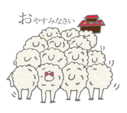 Mary of a dear sheep. sticker #15075103