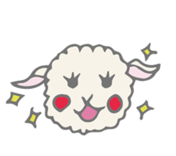 Mary of a dear sheep. sticker #15075107