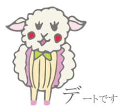 Mary of a dear sheep. sticker #15075109