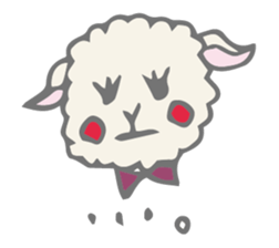 Mary of a dear sheep. sticker #15075110