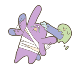 Pastel colour zombie sticker #15075176