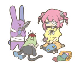 Pastel colour zombie sticker #15075180