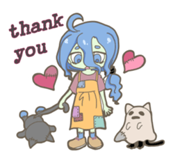 Pastel colour zombie sticker #15075182