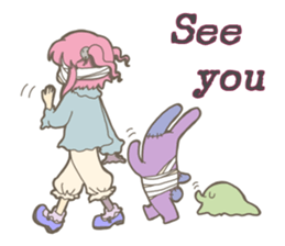 Pastel colour zombie sticker #15075190