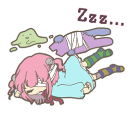 Pastel colour zombie sticker #15075191