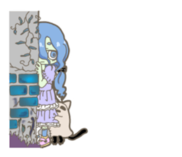 Pastel colour zombie sticker #15075193