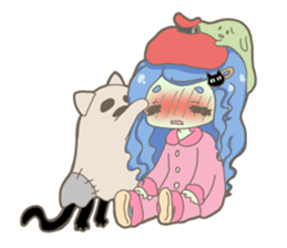 Pastel colour zombie sticker #15075194