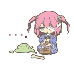 Pastel colour zombie sticker #15075195