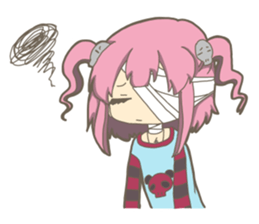 Pastel colour zombie sticker #15075196