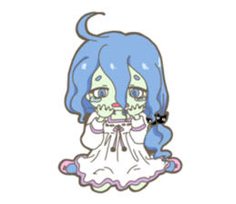 Pastel colour zombie sticker #15075197