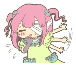 Pastel colour zombie sticker #15075198