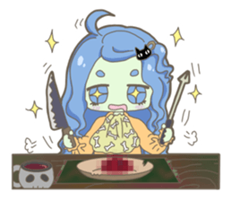 Pastel colour zombie sticker #15075199