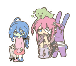 Pastel colour zombie sticker #15075200