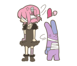 Pastel colour zombie sticker #15075202