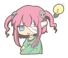 Pastel colour zombie sticker #15075204