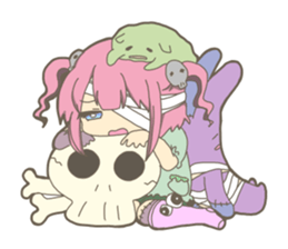 Pastel colour zombie sticker #15075206