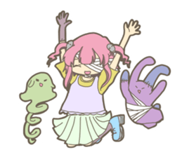 Pastel colour zombie sticker #15075207