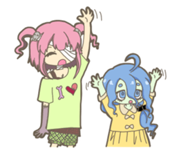 Pastel colour zombie sticker #15075209