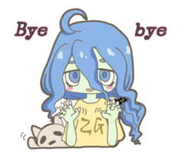 Pastel colour zombie sticker #15075210